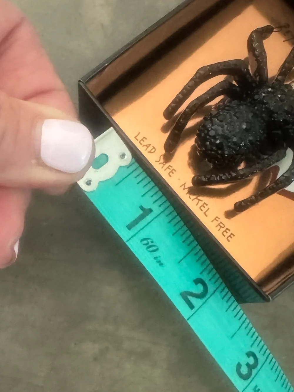 Betsey Johnson Black Jeweled Spider Ring